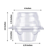 25 pcs 4" Cupcake Boxes with Dome Lid Wedding Favor Holders - Clear BOX_CUP_CAKE09_CLR