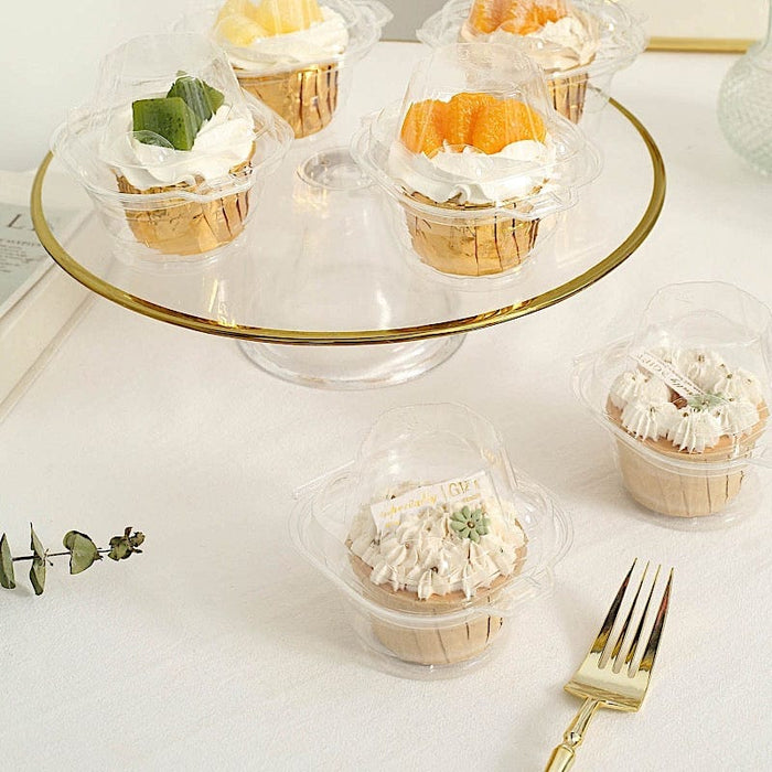 25 pcs 4" Cupcake Boxes with Dome Lid Wedding Favor Holders - Clear BOX_CUP_CAKE09_CLR