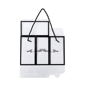 25 PVC Favor Boxes with Rope Handles and Thank You Print - Clear