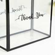 25 PVC Favor Boxes with Rope Handles and Thank You Print - Clear