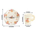25 Rose Floral Print Paper Cups and Saucers Set - Disposable Tableware