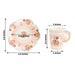 25 Rose Floral Print Paper Cups and Saucers Set - Disposable Tableware