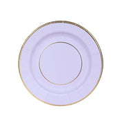 25 Round 13" Disposable Paper Charger Plates with Metallic Rim DSP_CHRG_R0011_LAV