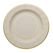 25 Round 13" Disposable Paper Charger Plates with Metallic Rim DSP_CHRG_R0011_TAUP