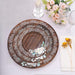 25 Round 13" Wood Print Paper Charger Plates with Floral Lace Rim - Brown and White DSP_CHRG_R0021_WHTBN