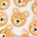 25 Round 7" Teddy Bear Dessert Appetizer Paper Plates - Brown DSP_PPR0019_7_BRN
