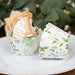 25 Round Paper Cupcake Wrappers with Eucalyptus Leaves Print - Green and White CAKE_WRAP_PAP05_GRN