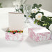 25 Square 4" x 4" Favor Boxes Floral Printed Gift Holders - White