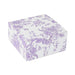25 Square 4" x 4" Favor Boxes Floral Printed Gift Holders - White BOX_4X4X2_FLOR23_LAV