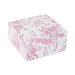 25 Square 4" x 4" Favor Boxes Floral Printed Gift Holders - White BOX_4X4X2_FLOR23_PINK