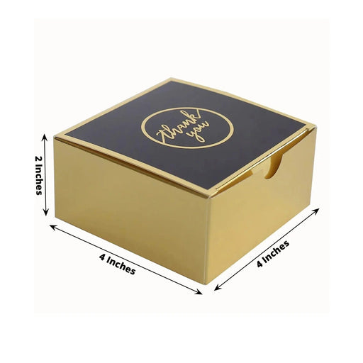 Gold Foil Party Favor Gift Boxes, Decorative Candy Boxes, 2.5 x 2.5 In, 100  Pack
