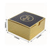 25 Square 4" x 4" x 2" "Thank You" Print Paper Gift Boxes - Black and Gold BOX_4X4X2_GDBK