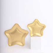 25 Star Shaped Dessert Appetizer Paper Plates - Gold