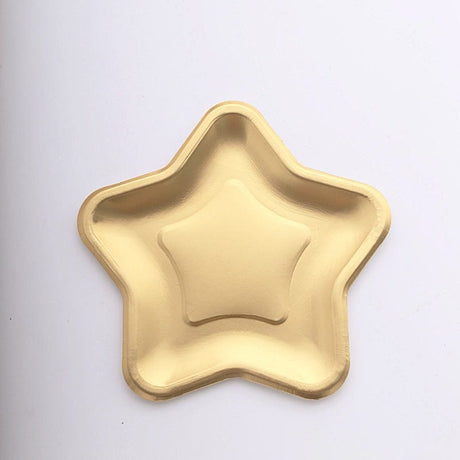 25 Star Shaped Dessert Appetizer Paper Plates - Gold DSP_PPSTR0001_7_GOLD