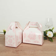 25 Tote Favor Boxes Floral Printed Gift Holders