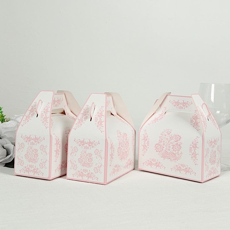 25 Tote Favor Boxes Floral Printed Gift Holders