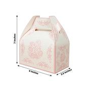 25 Tote Favor Boxes Floral Printed Gift Holders