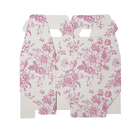 25 Tote Favor Boxes Floral Printed Gift Holders