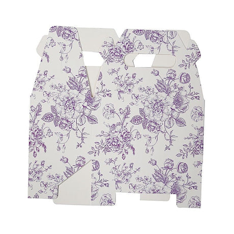 25 Tote Favor Boxes Floral Printed Gift Holders