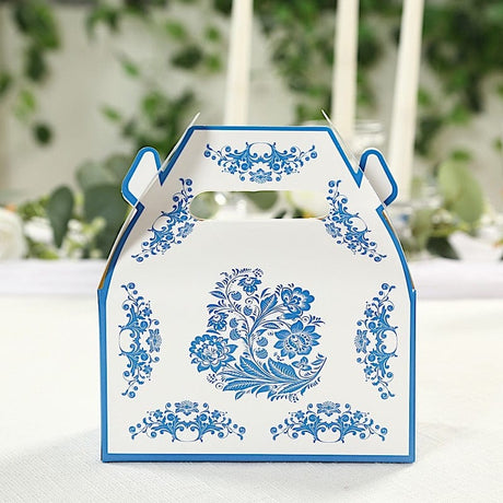 25 Tote Favor Boxes Floral Printed Gift Holders
