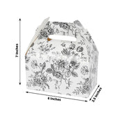 25 Tote Favor Boxes Floral Printed Gift Holders