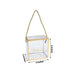 25 Trimmed 4" x 4" PVC Favor Boxes with Rope Handles and Thank You Print - Gold and Clear BAG_PVC06_4X4_CLGD