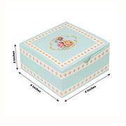 25 Vintage Rose Floral Party Favor Boxes
