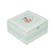 25 Vintage Rose Floral Party Favor Boxes BOX_4X4X2_TEA01_TURQ