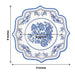 25 White 8" Paper Dessert Plates with Blue Floral Print and Scalloped Rim - Disposable Tableware DSP_PPR0016_8_BLUE