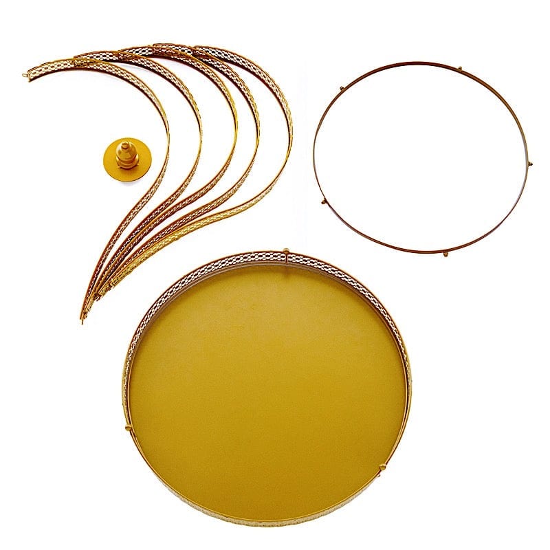 26" Metal Crown Cupcake Dessert Display Stand - Gold CAKE_STND_CROWN02_L_GOLD