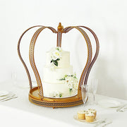 26" Metal Crown Cupcake Dessert Display Stand - Gold CAKE_STND_CROWN02_L_GOLD