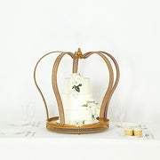 26" Metal Crown Cupcake Dessert Display Stand - Gold CAKE_STND_CROWN02_L_GOLD