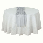 27" x 120" Sparkling Glitter Table Runner RUN_SHIM23_SILV