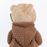 28" Boy Plush Teddy Bear Christmas Figurine with Knit Jackets