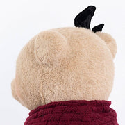 28" Girl Plush Teddy Bear Christmas Figurine with Knit Jackets