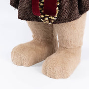 28" Girl Plush Teddy Bear Christmas Figurine with Knit Jackets