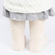 28" Girl Plush Teddy Bear Christmas Figurine with Knit Jackets