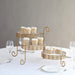 28" Round 3-Tier Metal Rotating Cupcake Stand with Acrylic Plates - Gold and Clear CHDLR_CAKE18_GOLD