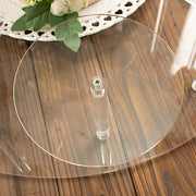 29" Tiered 12 Arm Round Acrylic Cupcake Holder Dessert Display Stand - Clear CAKE_PLST_003_12_CLR
