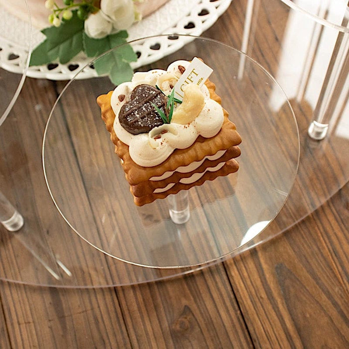 29" Tiered 12 Arm Round Acrylic Cupcake Holder Dessert Display Stand - Clear CAKE_PLST_003_12_CLR