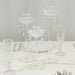 3 Acrylic Taper Candle Holders with Hanging Beads and Prisms - Clear CHDLR_CAND_043_SET3_CLR