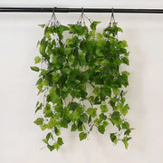 3 Artificial Cottonwood Leaves Bushes Hanging Vines - Green ARTI_GRN_HANG03_40