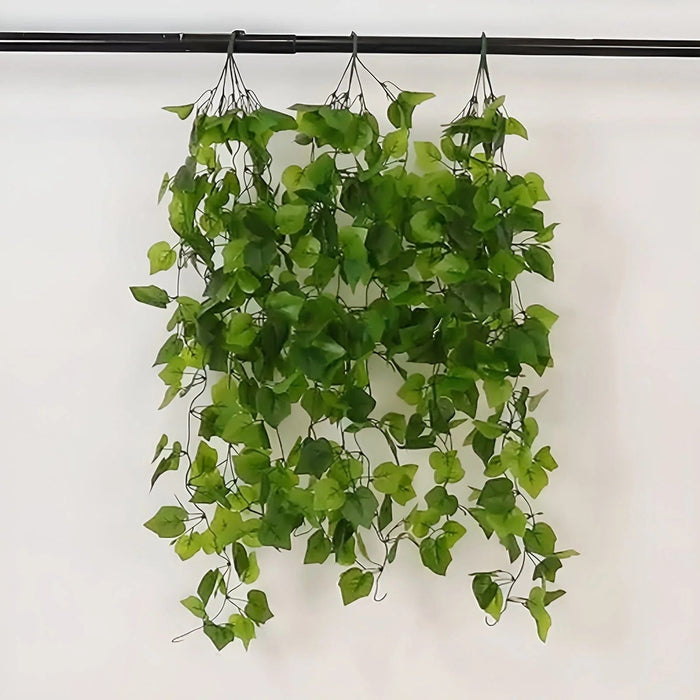3 Artificial Cottonwood Leaves Bushes Hanging Vines - Green ARTI_GRN_HANG03_40