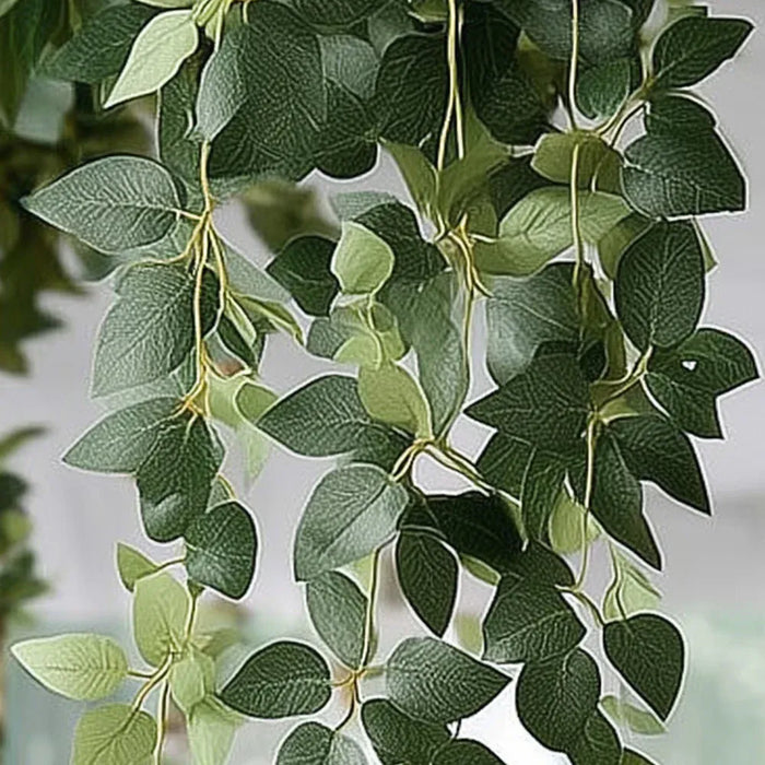 3 Artificial Hanging Greenery Bushes Silk Rose Leaf Vines - Green ARTI_GRN_HANG02_40