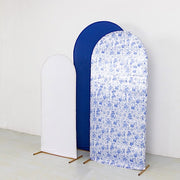 3 Assorted Fitted Round Top Wedding Arch Backdrop Stand Covers Set