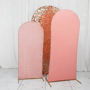 3 Assorted Fitted Round Top Wedding Arch Backdrop Stand Covers Set
