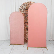 3 Assorted Fitted Round Top Wedding Arch Backdrop Stand Covers Set