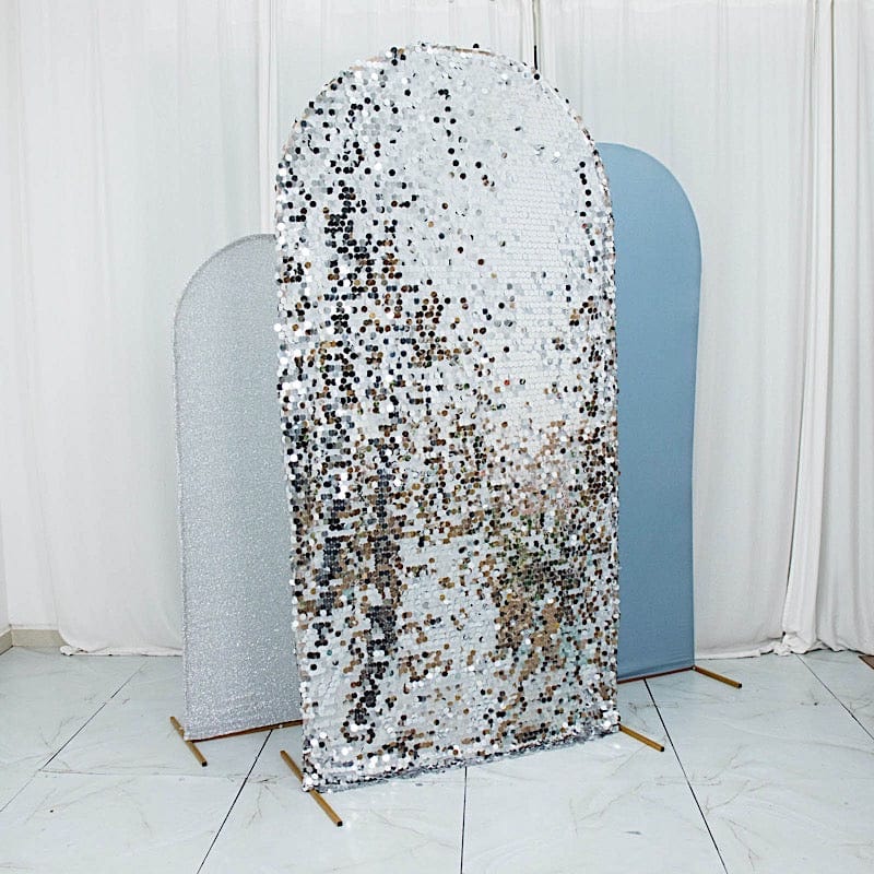 3 Assorted Fitted Round Top Wedding Arch Backdrop Stand Covers Set