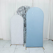 3 Assorted Fitted Round Top Wedding Arch Backdrop Stand Covers Set