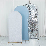 3 Assorted Fitted Round Top Wedding Arch Backdrop Stand Covers Set